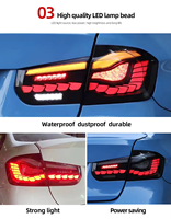 Nouveaux feux arrière LED Pavon rouge GTS OLED à effet écailles de dragon pour Série 3 F30 F35 F80 M3 2012-2019