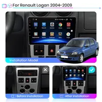 Radio Android pour Renault Logan 1 2004-2009 Car Stereo GPS Navigation IPS Touch Multimedia Player 4G WIFI BT Carplay Head Unit