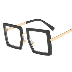 Lunettes anti-lumière bleue carrées pour femmes Qianai, monture intégrale, verres plats en PC, style coréen, lunettes tendance - Product Image 5