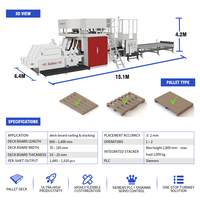 Máquina Clavadora Automática de Palés de Madera HICAS SF2000 con Mesa de Apilado, 22kW de Potencia para Componentes Centrales PLC