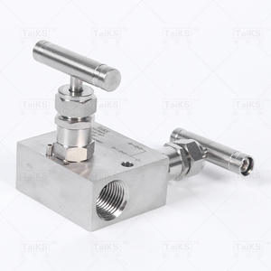 Collecteurs intégrés haute pression à deux vannes avec trous de montage à filetage interne et structure d'aiguille à huile manuelle pour commande manuelle - Product Image 2