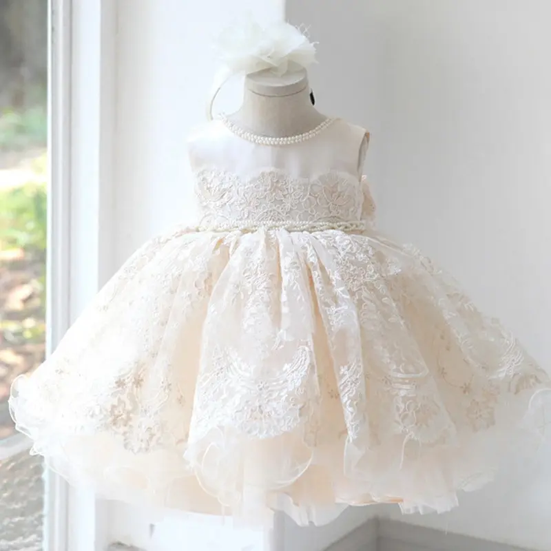 6561 Toddler Girl Baby Clothing Formal Birthday Christening Lace Dress Kids Infant Party Clothes Outfit Wedding Princess Dresses