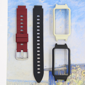 Bracelet en silicone à motif ondulé + étui pour <span class=keywords><strong>Huawei</strong></span> <span class=keywords><strong>Band</strong></span> <span class=keywords><strong>6</strong></span>/6Pro/7 Honor <span class=keywords><strong>Band</strong></span> <span class=keywords><strong>6</strong></span> 7, bracelet de sport de remplacement, bracelet de montre respectueux de la peau - Product Image 6