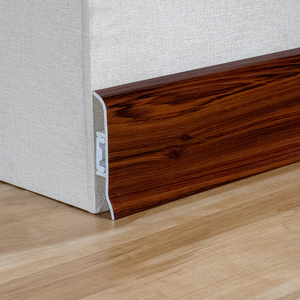 Best Quality Durable Waterproof <strong>Protect</strong> Wall 10CM Wooden Color PVC Skirting <strong>Board</strong> - Product Image 3