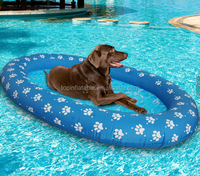 Matelas flottant de piscine de radeau de plage gonflable pour chiens et chiots