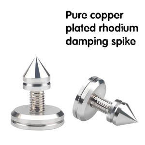 RASANTEK Haut de gamme en acier inoxydable 304 chromé Haut-parleur Spike Isolation Spike Stand Pied Haut-parleur Base Cône <span class=keywords><strong>pour</strong></span> HIFI Audio - Product Image 2