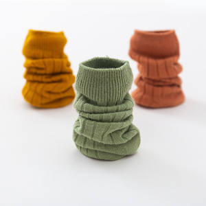 Chaussettes en coton peigné à double aiguille pour bébés, filles et garçons, bas rayés respirants de couleur unie pour les enfants de 0 à 5 ans - Product Image 6