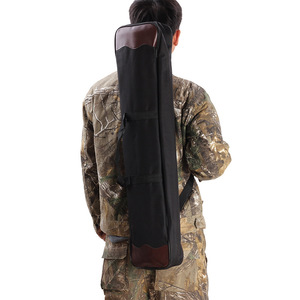 Straight Pull Recurve Bow Bag 18 In Thickened <b>Canvas</b> Arcuate Shoulder Strap Outdoor Archery Hunting <b>Backpack</b> - Product Image 1
