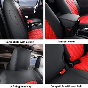 Dayanıklı Su Geçirmez Deri Koltuk Kılıfları Tam Set 2018-2024 Jeep Wrangler Unlimited Pikap İç Aksesuar Koltuk Kitleri - Product Image 5
