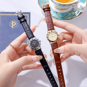 นาฬิกาควอตซ์ของผู้หญิงหนังแท้หรูหราพิเศษสำหรับเทศกาลควอตซ์เรียบง่ายหรูหราสายหนังกันน้ำ - Product Image 4
