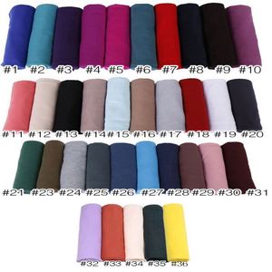Écharpe en toile unie de haute qualité, nouveau design, pour femmes, châle confortable, hijab musulman - Product Image 2
