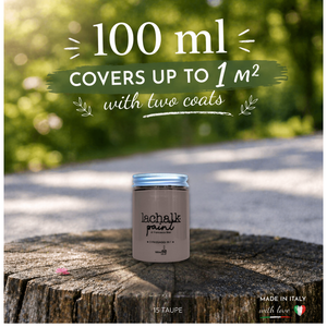 15 TAUPE 100 ml LaChalk the evolution of <b>chalk</b> paint Where <b>chalk</b> meets resin: Hybrid <b>Chalk</b> Resin Paint made in Italy - Product Image 2