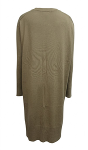 Suéter Cárdigan de Punto Verde Oliva Unisex, Cuello Redondo, Manga Larga, Corte Regular, Ropa Casual de Invierno - Product Image 3