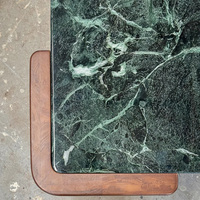 Table basse en marbre vert moderne et minimaliste, mobilier en pierre de luxe haut de gamme pour villa, hôtel, projet commercial