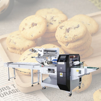 Machine d'emballage horizontale entièrement automatique SZ-280 pour l'emballage de produits de boulangerie, de snacks et de biscuits en usine