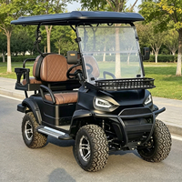 Voiturette de golf électrique sur mesure avec couleur de carrosserie personnalisable et configuration adaptable, 4 places, véhicule utilitaire 48V au lithium