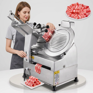 Rebanadora de Carne Comercial de Acero Inoxidable, Grosor Ajustable, Semiautomática, Cortadora de Carne Fresca - Product Image 1