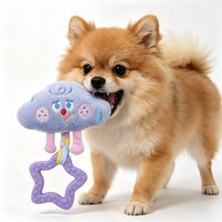 Mainan Hewan Peliharaan Bentuk Awan Grosir dengan Strip Gigit TPR dan Squeaker untuk Kucing dan Anjing, untuk Mengunyah dan Bermain Interaktif