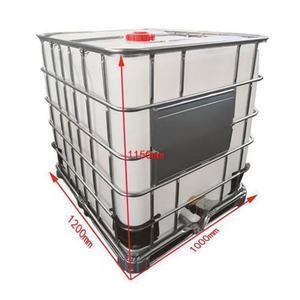 Barils en HDPE blanc/noir de 1000 L pour l'emballage et le transport, spécialement conçus pour les liquides chimiques et alimentaires, CH - Product Image 2