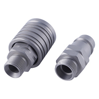 Raccord hydraulique rapide en acier de type pousser-tirer BSP 1/2 pouce, état neuf, garantie 1 an