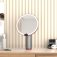 Miroir de maquillage avec lumières, grand format, interrupteur tactile, lumière tricolore, miroir de coiffeuse éclairé
