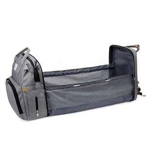 Bateli multi-fonction Portable sac à dos voyage lit maman sac de <span class=keywords><strong>maternité</strong></span> Oxford tissu imperméable bébé lit organisateur utilisation - Product Image 6