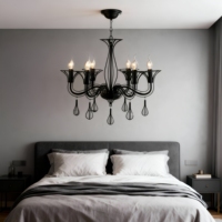 Lustre Plafonnier Nordique en Fer Forgé, Lampe Simple pour Cafés, Chambres et Salles à Manger