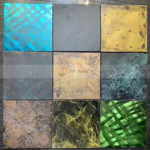 Lámina Decorativa de Acero Inoxidable 304 con Acabado Grabado a Color, Fábrica EX101 Foshan, para Decoración de Hogar y KTV - Product Image 6