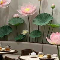 Op maat gemaakte decoratie binnenhuwelijksimulatie lotusbladknop Chinese pastorale stijl boeddhistische zaal gigantische lotusbloemen decoratie