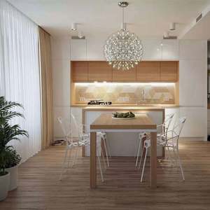 Armoires de cuisine auto-assemblables imperméables en finition laquée Maison préfabriquée Matériel en bois et en panneaux adapté Assemblé au Ghana - Product Image 6