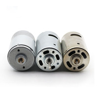 Moteur électrique haute vitesse 12V/24V RS555 avec arbre de 42 mm, mandrin de perçage, roulements à billes et construction à aimant permanent