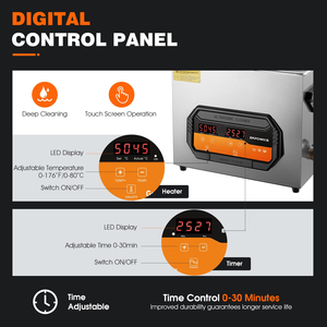 Máy Làm Sạch Siêu Âm Chuyên Nghiệp 15L Với Bộ Hẹn Giờ Kỹ Thuật Số Và Máy Sưởi Bằng Thép Không Gỉ 304 Cho Răng Giả Bảng Mạch Các Bộ Phận Nhỏ - Product Image 3