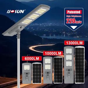 Bosun tout en un lampadaire solaire extérieur pour <span class=keywords><strong>immobilier</strong></span> route Capital Construction Ip65 étanche 6000LM 13000LM aluminium - Product Image 5