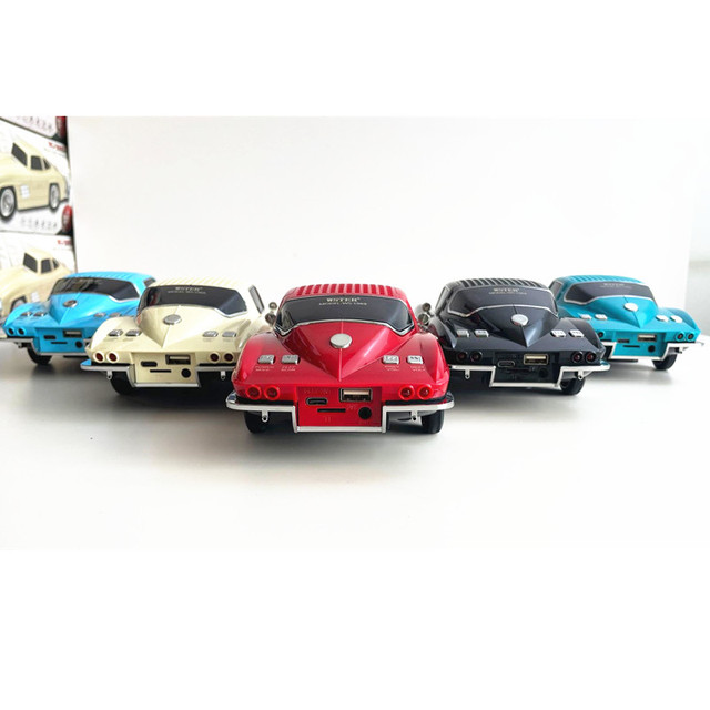 Lonvel Car Model Wireless BT Speaker Stereo Bass Sound Woofer Hifi Music Active BT Gift Creative Design FM Radio Speaker
