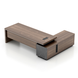 Escritorio de Oficina en Forma de L/R Extensible y Personalizable de Diseño Moderno, Gabinete de Almacenamiento, Escritorio Ejecutivo de Madera para CEO/<span class=keywords><strong>Director</strong></span>/Gerente - Product Image 6