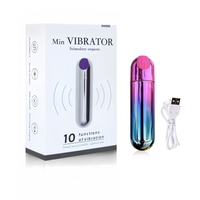Wasserdichter Wiederaufladbarer Mini Love Rainbow Bullet Egg Lippenstift-Vibrator Buntes Vibrator-Gerät