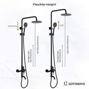 Système <span class=keywords><strong>de</strong></span> <span class=keywords><strong>douche</strong></span> <span class=keywords><strong>de</strong></span> luxe en acier inoxydable noir <span class=keywords><strong>colonne</strong></span> <span class=keywords><strong>de</strong></span> <span class=keywords><strong>douche</strong></span> murale <span class=keywords><strong>avec</strong></span> <span class=keywords><strong>robinet</strong></span> <span class=keywords><strong>de</strong></span> <span class=keywords><strong>baignoire</strong></span> <span class=keywords><strong>de</strong></span> pluie ensemble <span class=keywords><strong>de</strong></span> <span class=keywords><strong>douche</strong></span> <span class=keywords><strong>de</strong></span> salle <span class=keywords><strong>de</strong></span> bain - Product Image 2