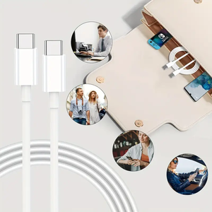 Cargador USB de 60w con 2 Bloques y Cable USB C de 3 Pies Adicional, Carga Rápida, Enchufe Europeo, para el Hogar, Gran Venta - Product Image 3