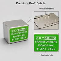 Transformateur d'isolation audio à noyau en permalloy ZXY-3529 150/600:10K 10K600 pour égalisation d'impédance, table de mixage audio professionnelle, boîtier DI, ISO9001 UL CE