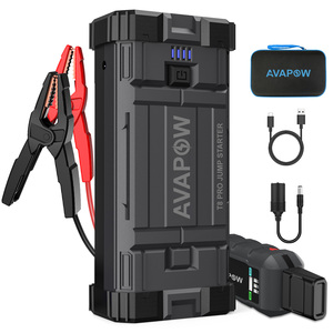 เครื่องช่วยสตาร์ทรถยนต์ Avapow รุ่น T8 <span class=keywords><strong>Pro</strong></span> 6000A 24000mAh แบตเตอรี่สำรองฉุกเฉิน พร้อมไฟ LED และพาวเวอร์แบงค์ - Product Image 1