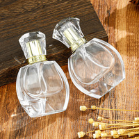 Botol parfum kaca bulat kosong kustom, botol parfum kaca semprot kristal 50ml 100ml