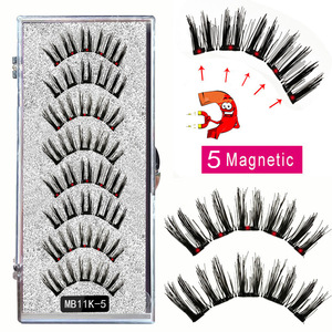 Kit de Pestañas Magnéticas Reutilizables de Pelo Sintético, 2 Pares por Caja, 5 Imanes, Sin Necesidad de Pegamento, Pestañas Magnéticas Naturales, <span class=keywords><strong>Maquillaje</strong></span>, Pestañas Postizas - Product Image 6