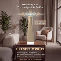 Diffuseur d'arômes intelligent sans eau, diffuseur d'huiles essentielles électrique en aluminium, lumière LED, commande vocale Google