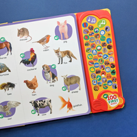 Libro de Sonidos de Palabras en Inglés con Diseño Personalizado para Niños, Libro Interactivo de Sonidos de Animales para la Educación Temprana Infantil