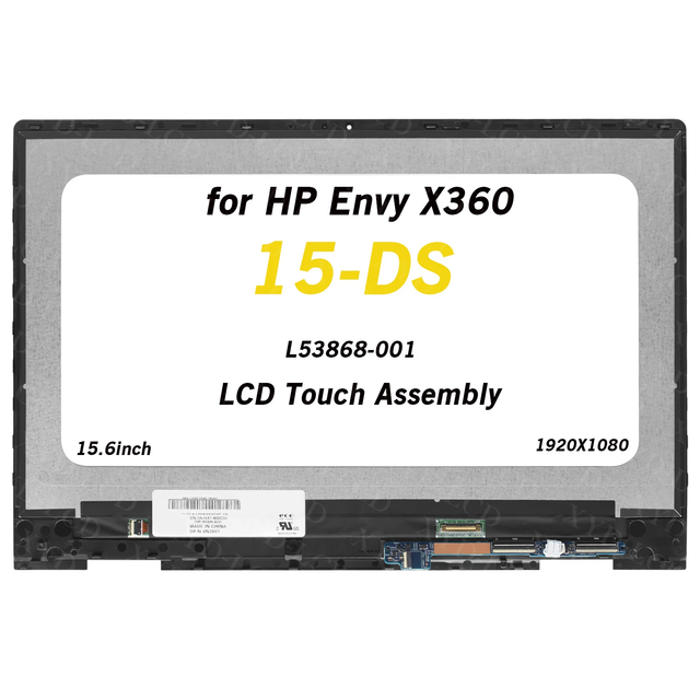 GBOLE IPS LCD Touch Digitizer Assembly 15.6inch 1920x1080 LED for Envy x360 15-DS1063CL/15-DS1083CL Laptop (Business Use)
