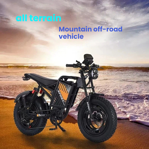 Moto tout-terrain électrique pour adultes <span class=keywords><strong>avec</strong></span> pneus larges de 20 pouces, batterie au lithium, moteur sans balais, <span class=keywords><strong>suspension</strong></span> <span class=keywords><strong>avant</strong></span> <span class=keywords><strong>et</strong></span> arrière <span class=keywords><strong>et</strong></span> capacité tout-terrain - Product Image 3
