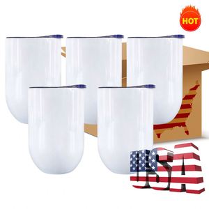 Verres à vin isothermes à double paroi en acier inoxydable de 12 oz, anti-déversement, vierges pour sublimation, en provenance de notre entrepôt américain - Product Image 4