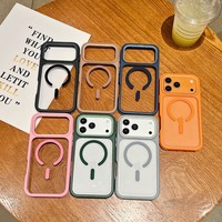 Casing Handphone Original Clear 2 1 Magnetik Berkualitas Tinggi TPU+PC untuk 17 16 15 Pro Max, Perlindungan 360 Anti Benturan