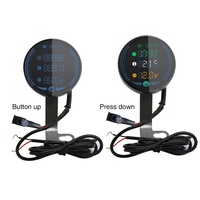 Jam Tangan Elektronik Multifungsi LED Digital Voltmeter Jam Meter Termometer Tampilan Tiga Dalam Satu Meter Sepeda Motor