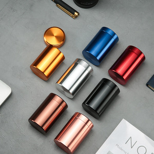 Bán Buôn Cao Vít Top Nhôm Trà Tin Dập Nổi Xi Lanh Nhôm Điện Bột Thiếc Tròn Container Có Thể Cho Cà Phê - Product Image 3